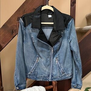 VENUS Blue and Black Jean Jacket